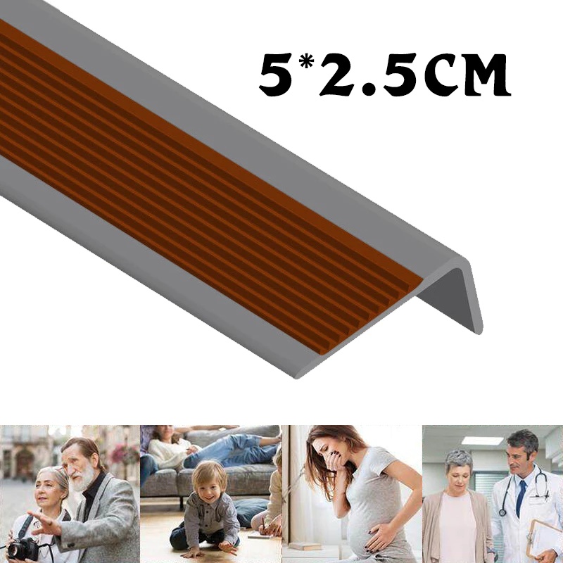 Anti Slip Strip stair edge protector, PVC Rubber Stair Treads, Self ...