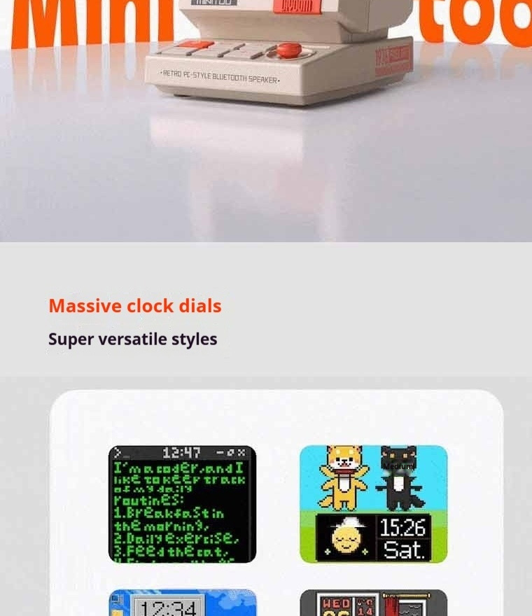 Divoom DitooMIC desktop retro smart customizable pixel screen Bluetooth ...