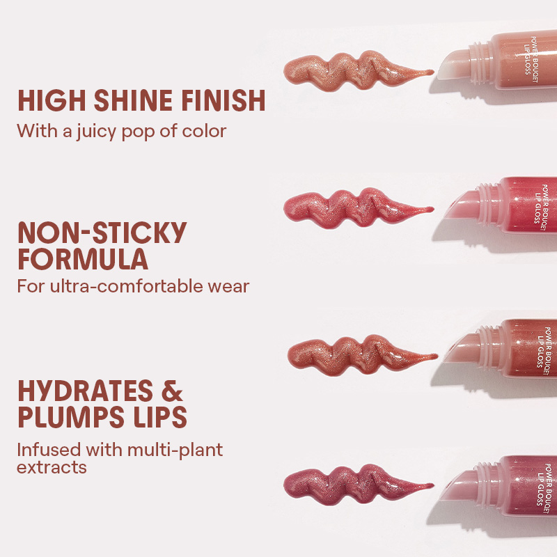 SHEGLAM Power Bouquet Lip Gloss - Shiny Tinted Moisturizing Lip Gloss ...