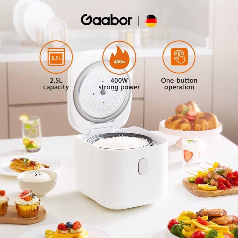[Bundle] Gaabor 1L Rice Cooker 24H Setup 8 Menu + 2L Air Fryer High ...