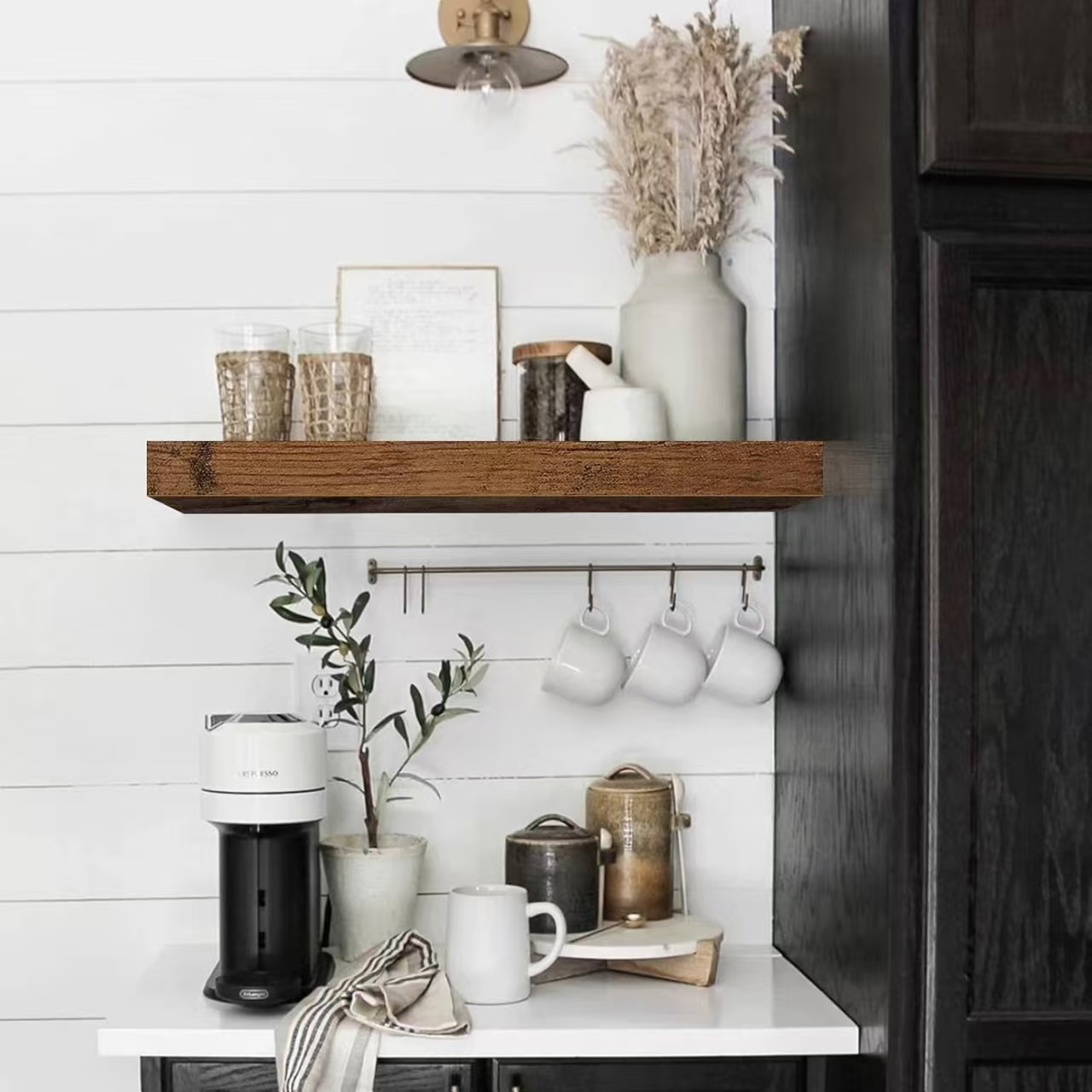 Wall Rack Wood Hanging L Shelf Rak Hiasan Dinding Shelves Mounted ...