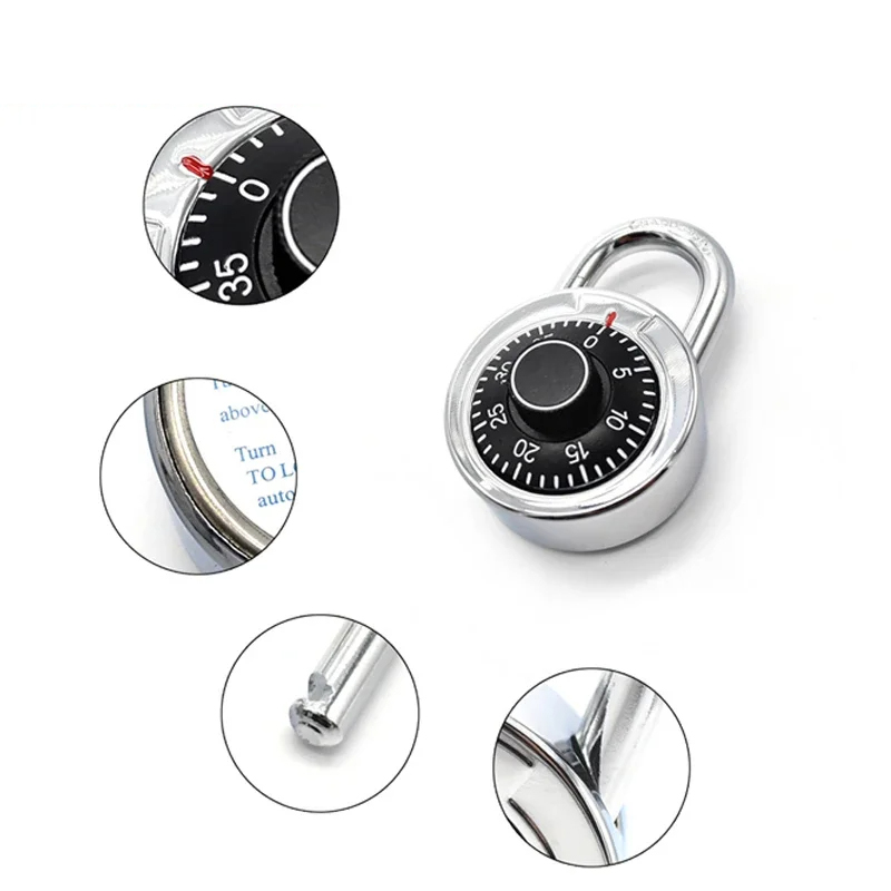 ROUND TURNTABLE LOCK PASSWORD/DIGIT CODED PADLOCK | Shopee Philippines