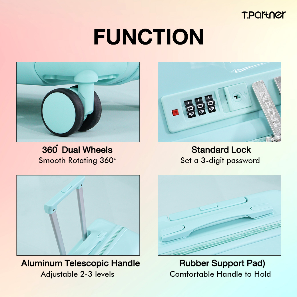 T.Partner [Adorable] MELODY SERIES 7-color Rolling Suitcase PC+ABS ...