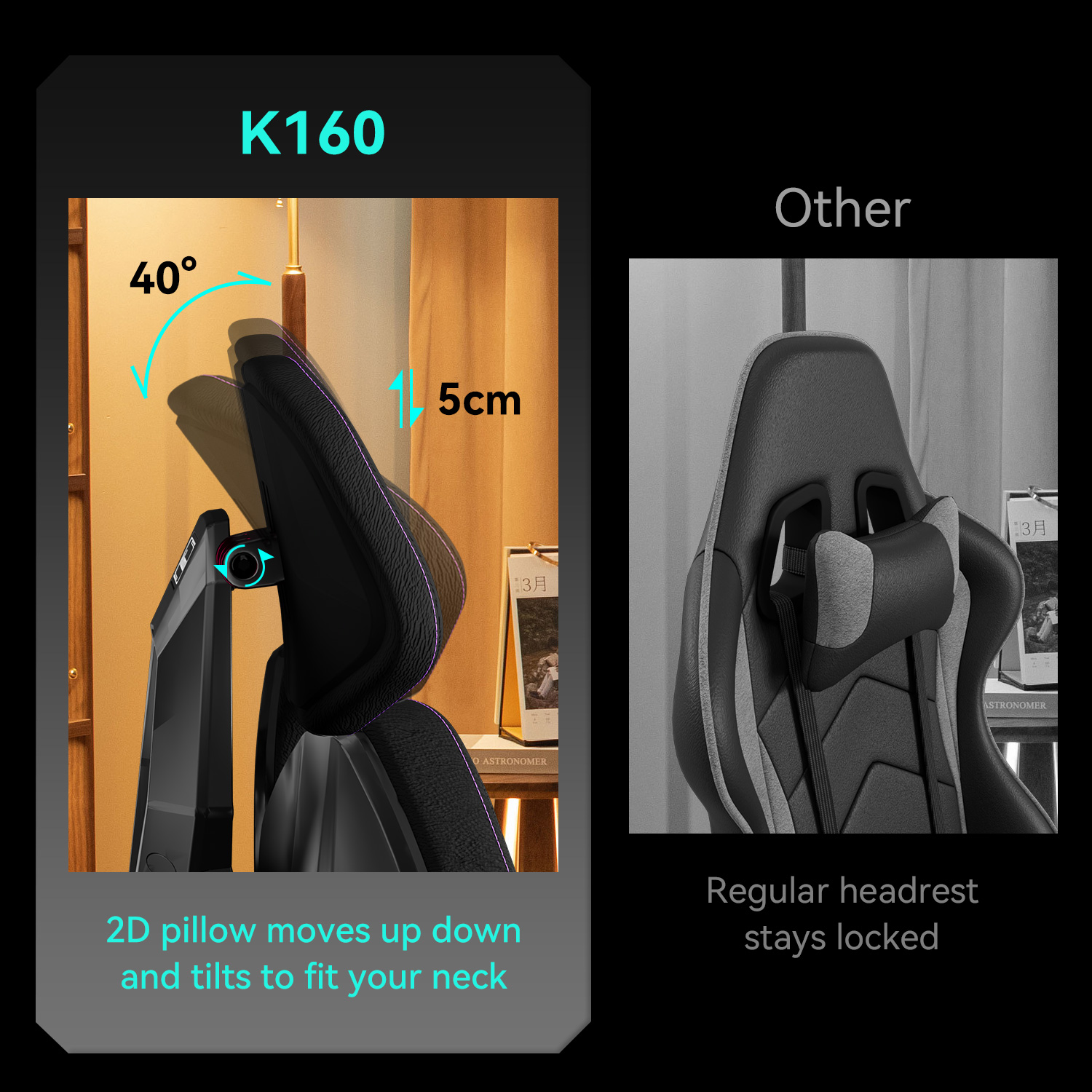 Musso Aerofly K160 All-in-One Gaming Chair with Footrest, 160° Recline ...