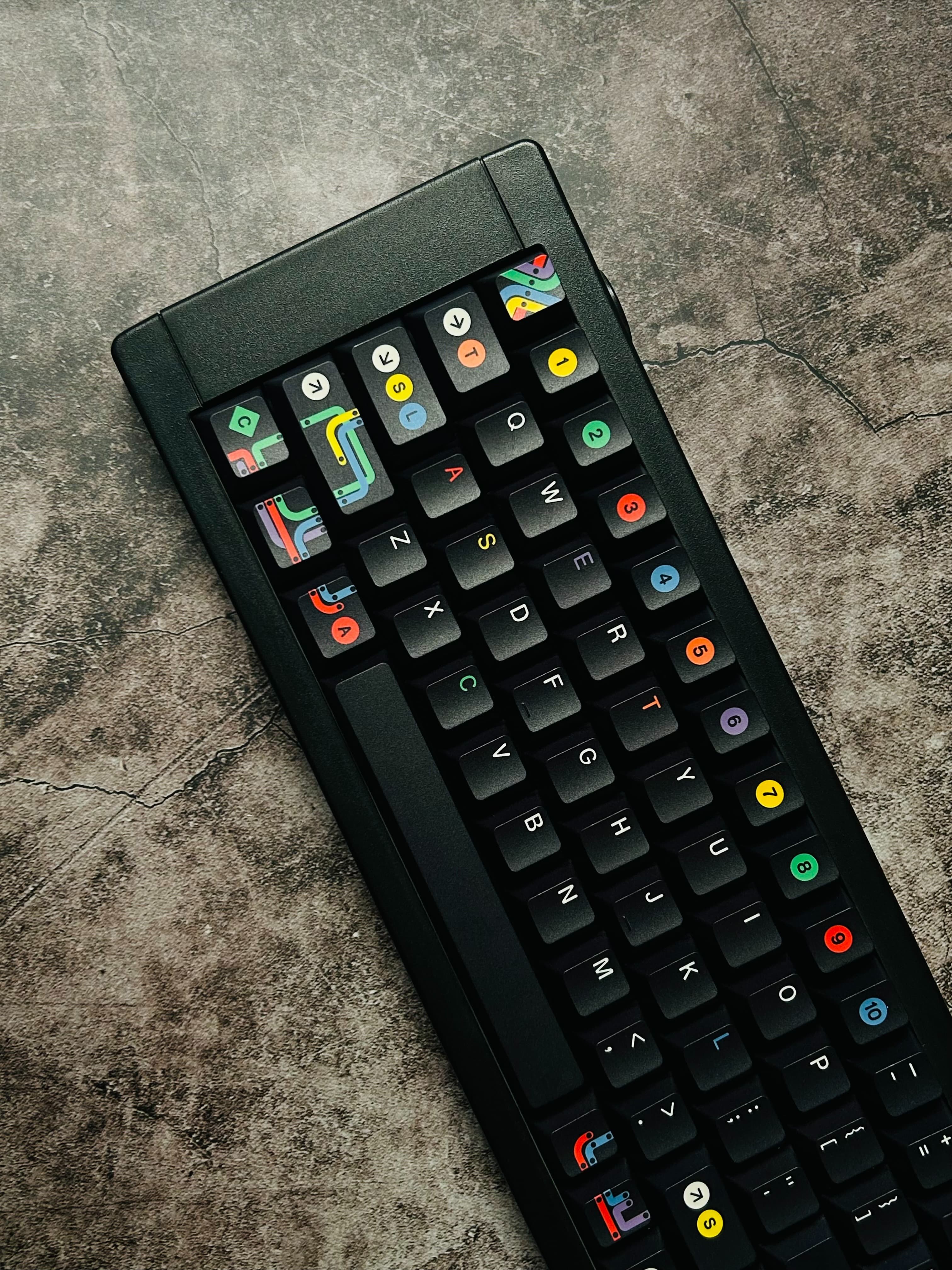 -LW- GMK MEtro System PBT Black Color Keycaps CHERRY Profile Mechanical ...
