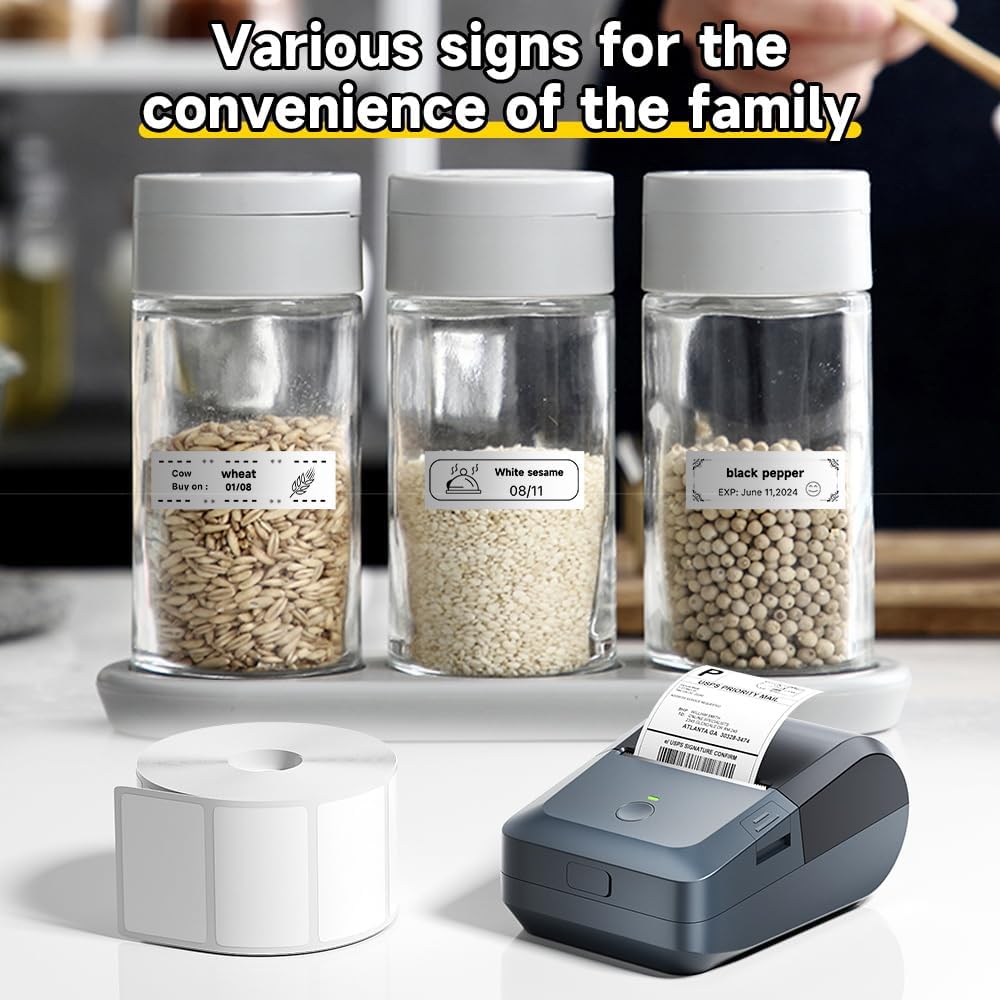 FLASHLABEL MINI Bluetooth Portable Inkless Printer Label Printer ...