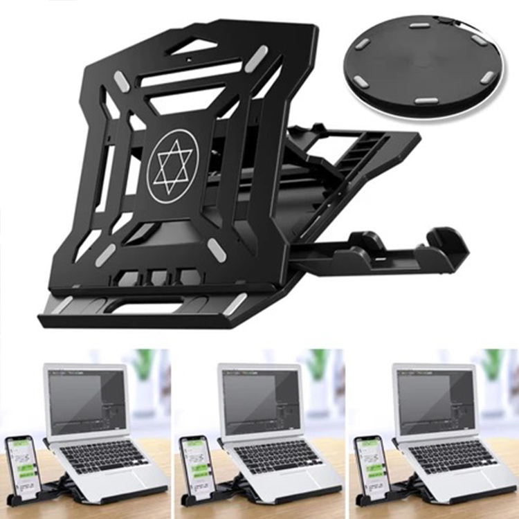 Portable 360° adjustable laptop stand and mobile phone stand, desktop ...