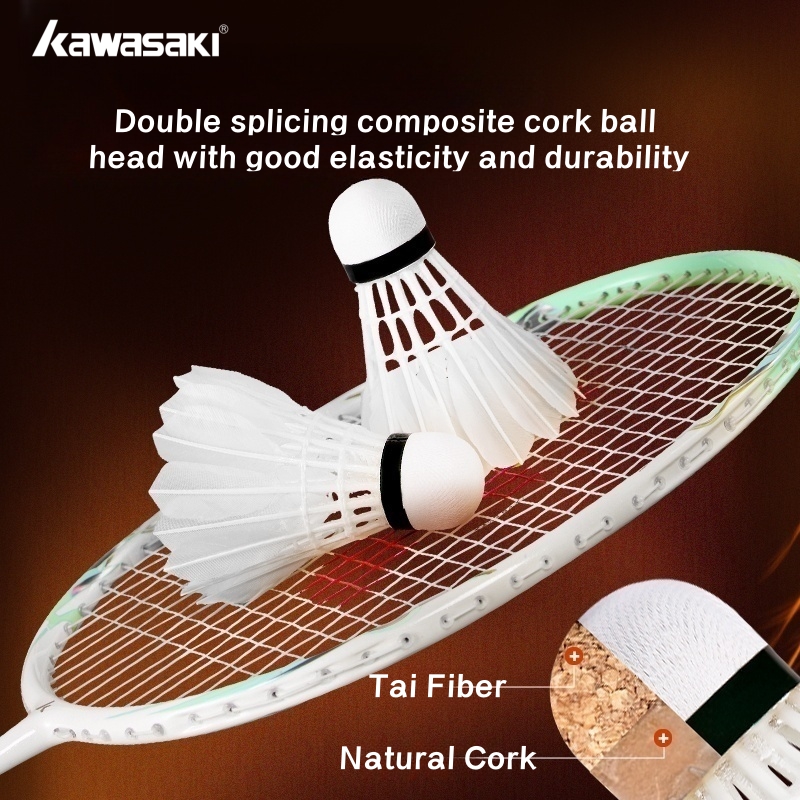 Kawasaki Training Shuttlecocks 12PCS L900&L800 Badminton Chicken ...
