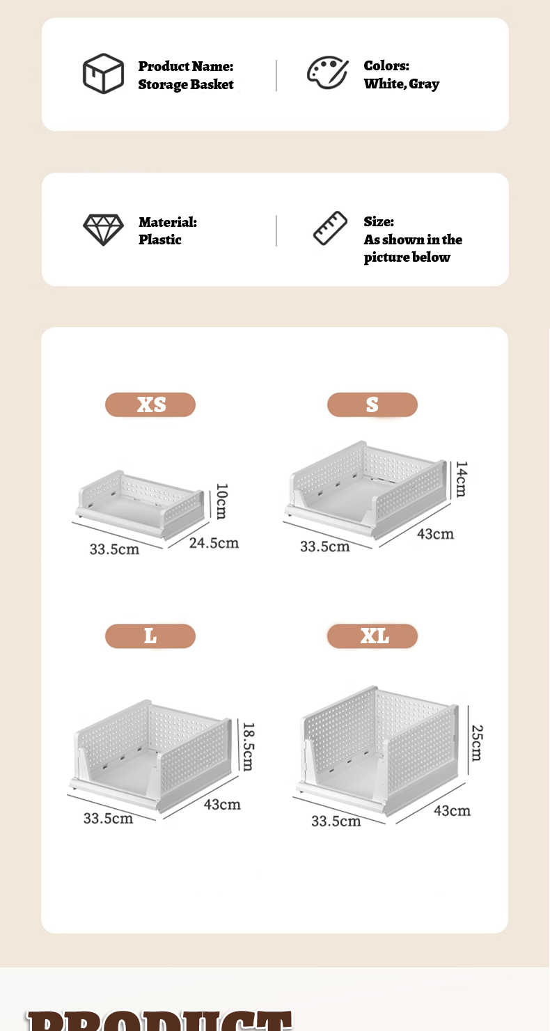 Geleby Detachable Wardrobe Organizer Stackable Drawer Storage Basket ...