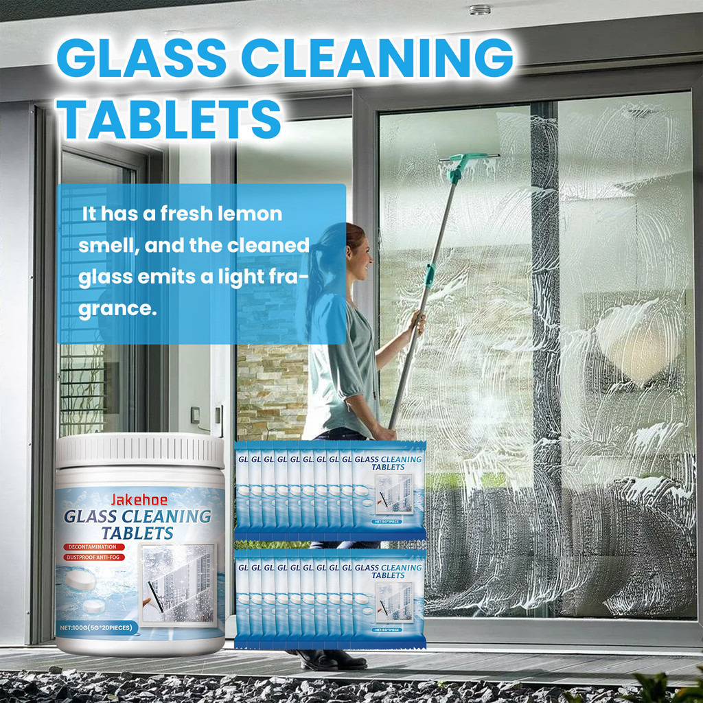 Multi-Surface Glass Cleaner Tablets | 20-Pack Eco-Friendly & Easy ...
