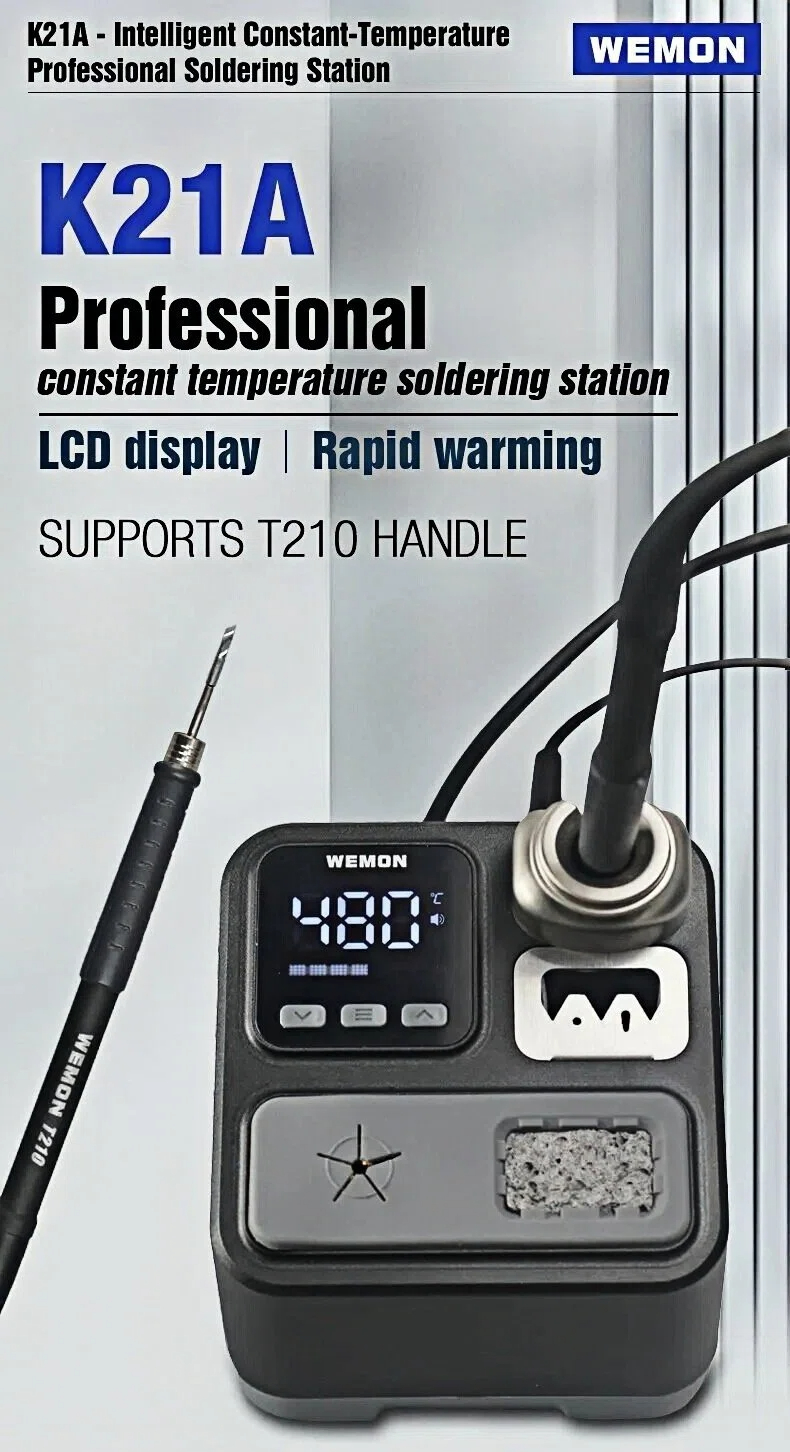 WEMON K21A T210 Soldering Station 100-480° Cadjustable Electronic ...