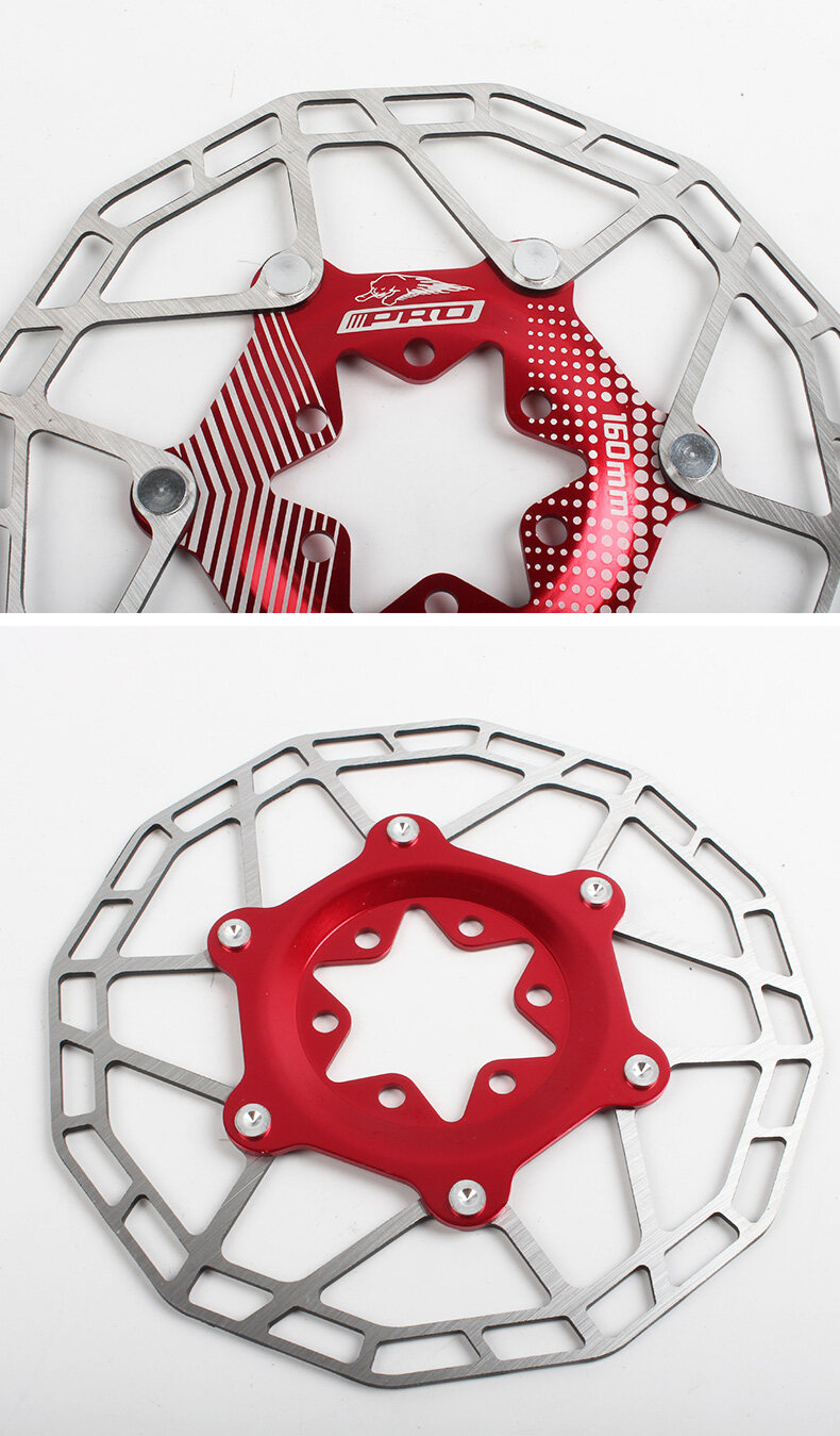 Meroca Ultralight Floating Brake Rotor 160mm - 6-Bolt Disc Brake Rotor ...
