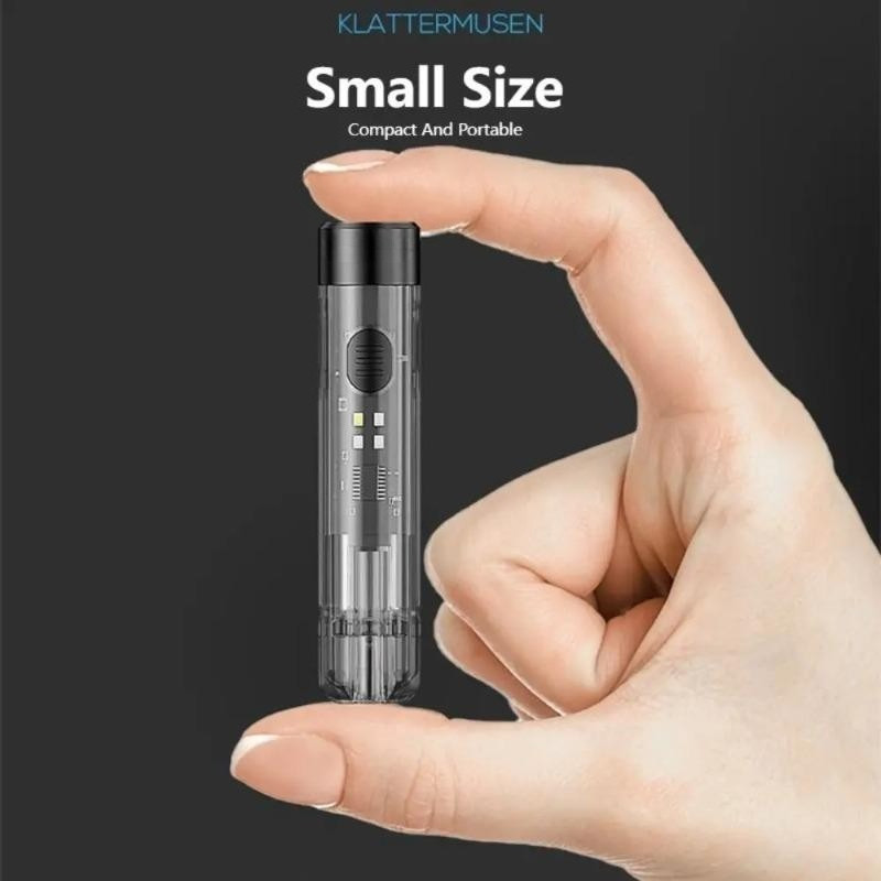 Newly Upgraded Transparent EDC Flashlight Mini Work Light Small COB ...