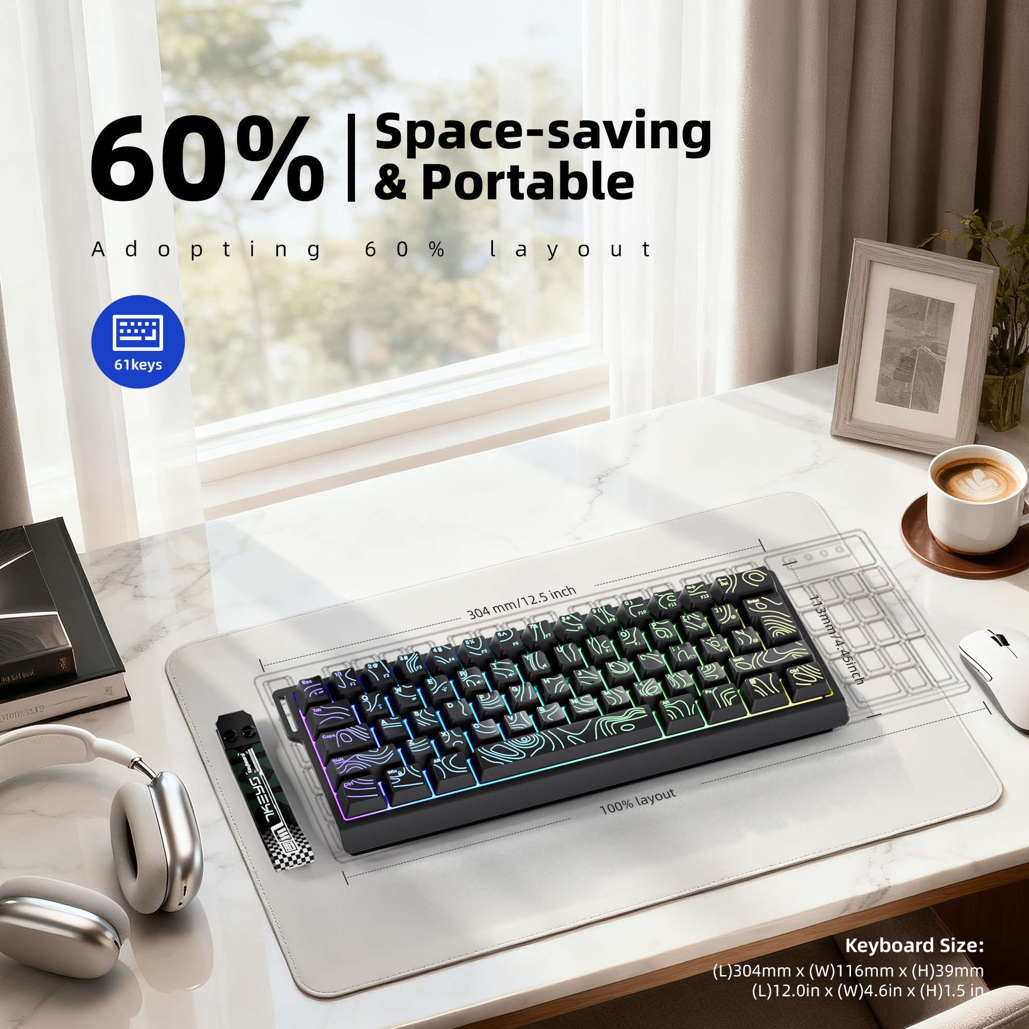Bluetooth Keyboard Tri-Mode | Wireless Portable Small Keyboard for ...
