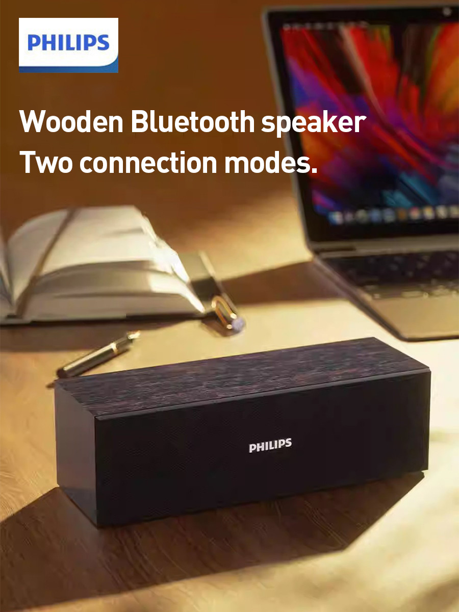 Philips SPA3609 Wood Bluetooth Desktop Speaker Set - Wired & Wireless ...