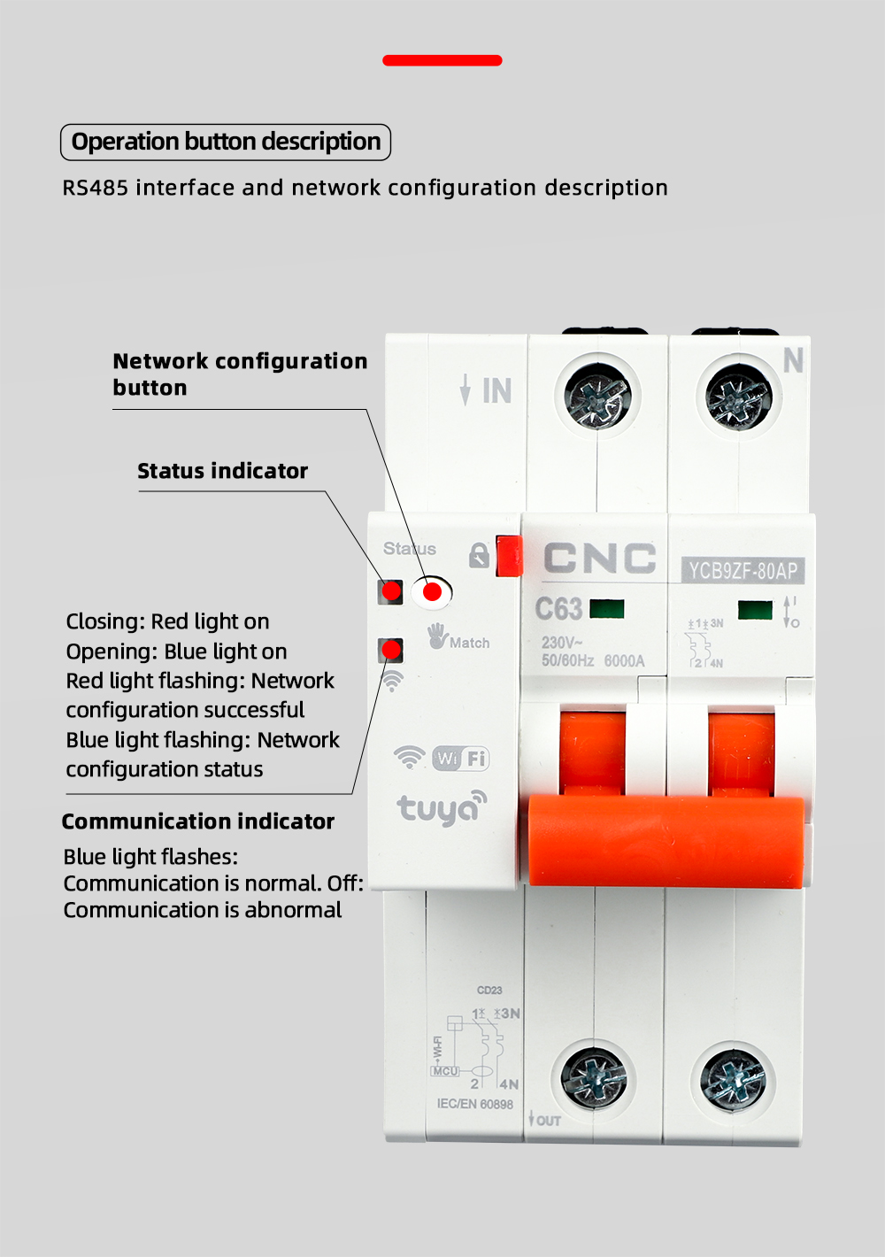 TUYA MCB WIFI Metering Circuit Breaker Smart Life Timer Remote Control ...