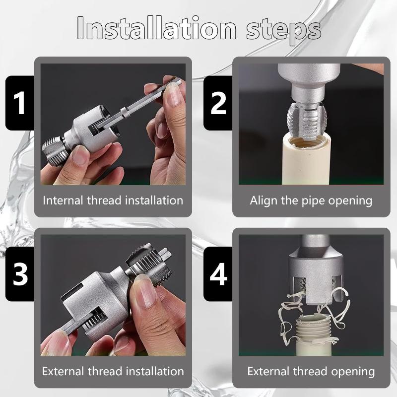 [HOT] Integrated Internal & External Pipe Dual Head Threading Tool For ...