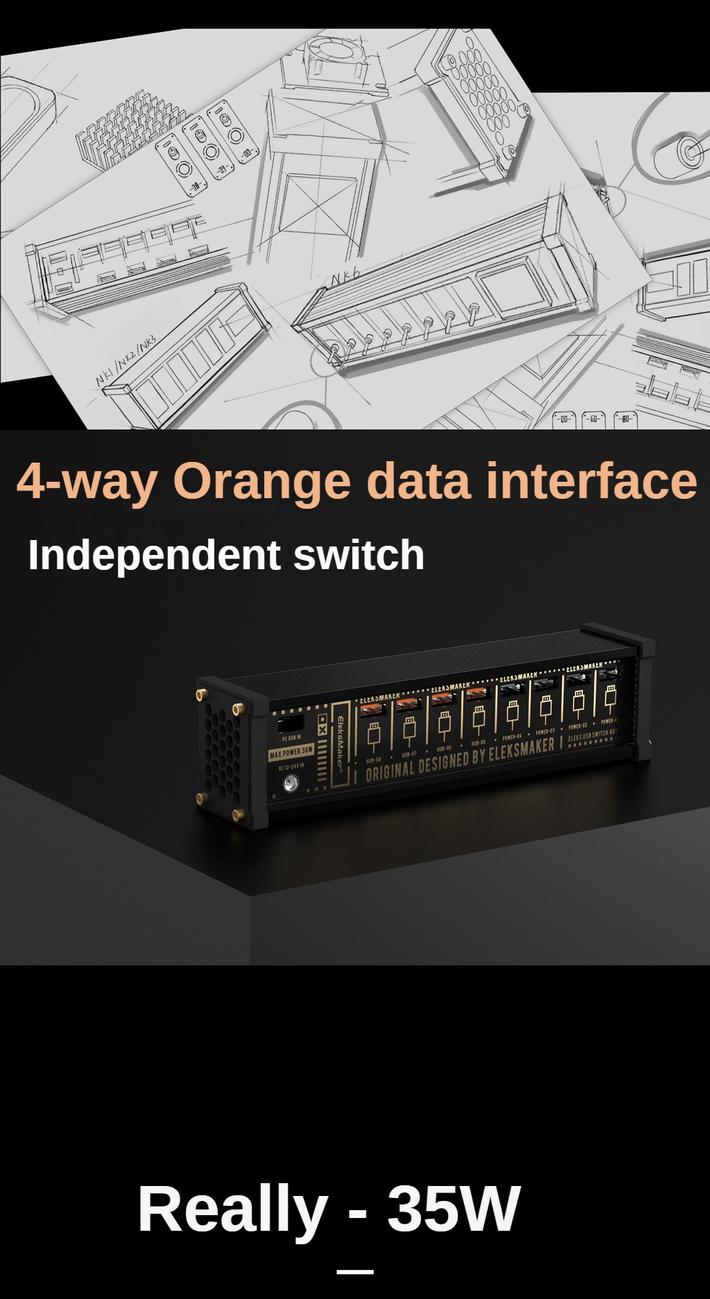 EleksMaker | NK6P Area USB Switch HUB Expansion Expansion Jarvis Voice ...