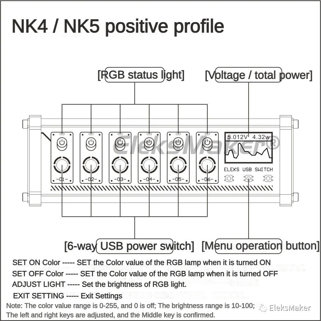 EleksMaker | NK6P Area USB Switch HUB Expansion Expansion Jarvis Voice ...