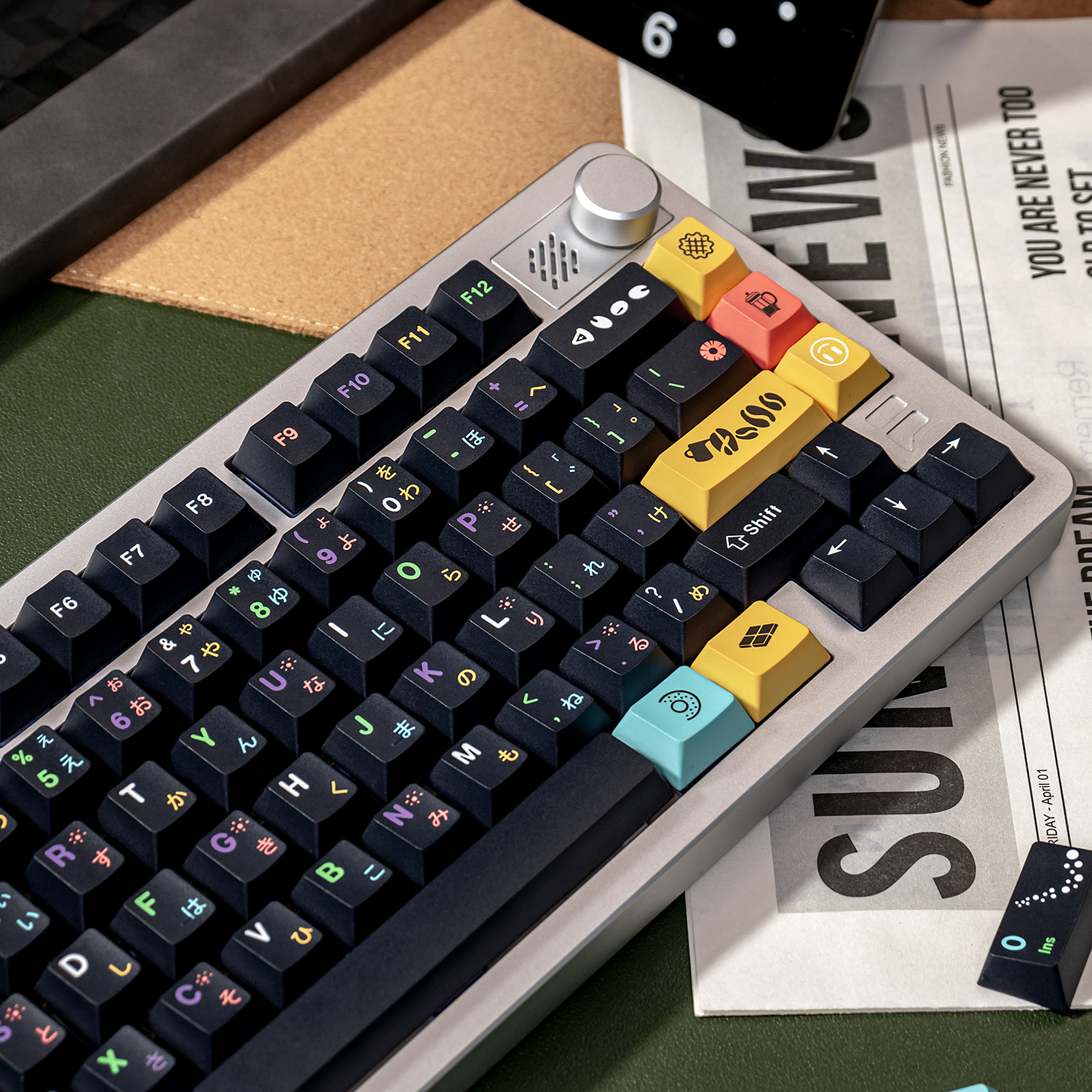 Black Donut Keycaps Japanese root colorful Font Cherry profile PBT ...