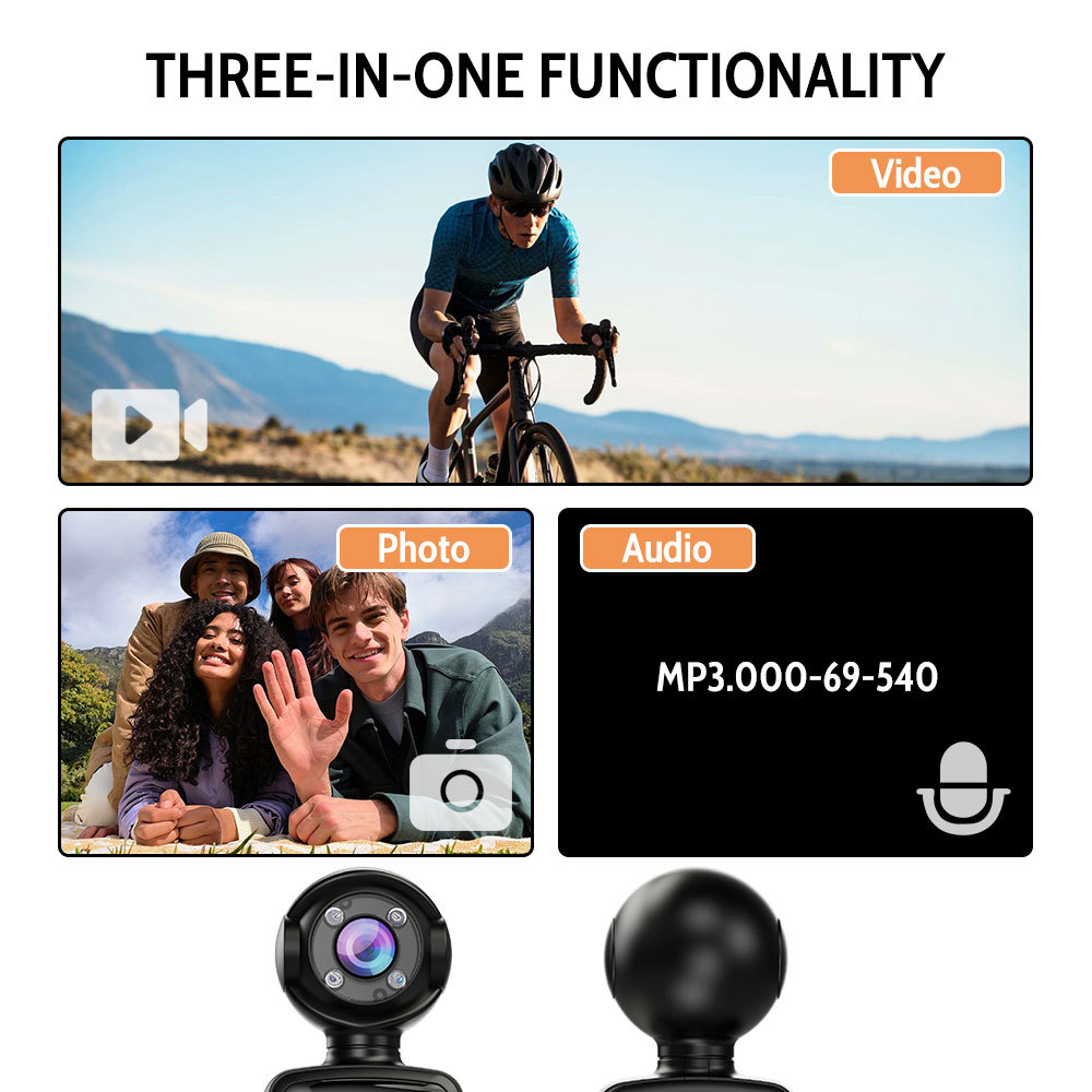 Action Camera 1080P Full HD 360 Degree Rotating Lens WiFi Wireless ...