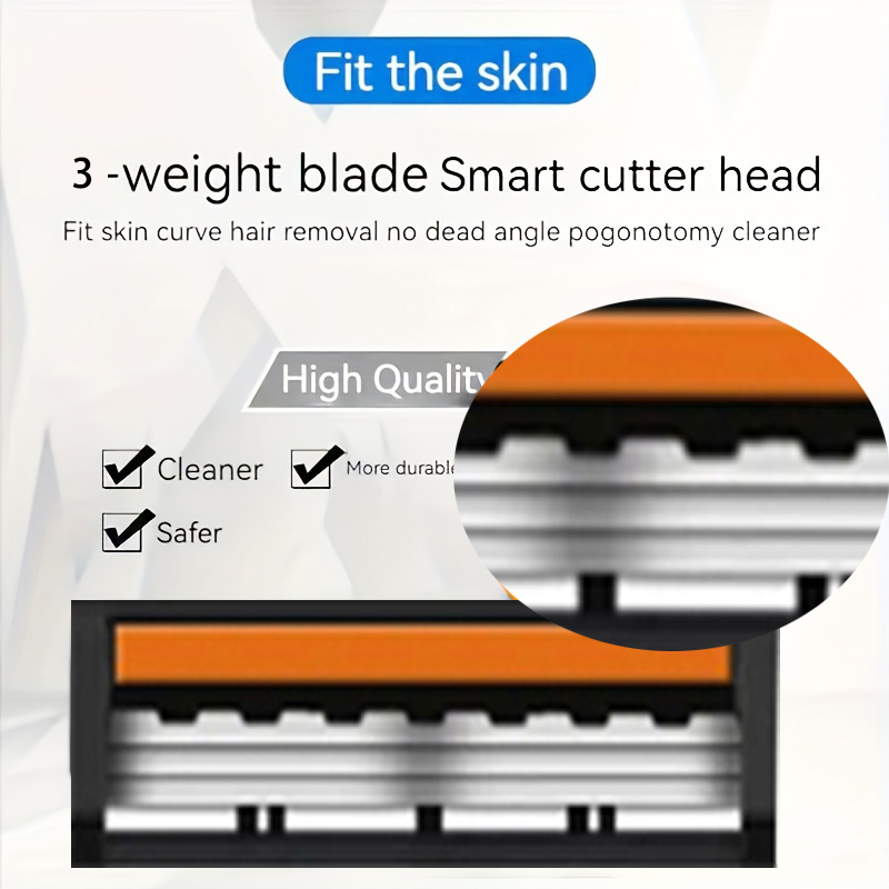 New Men's And Women's Manual Shaver Set, 3-Layer Blade Material Safe ...