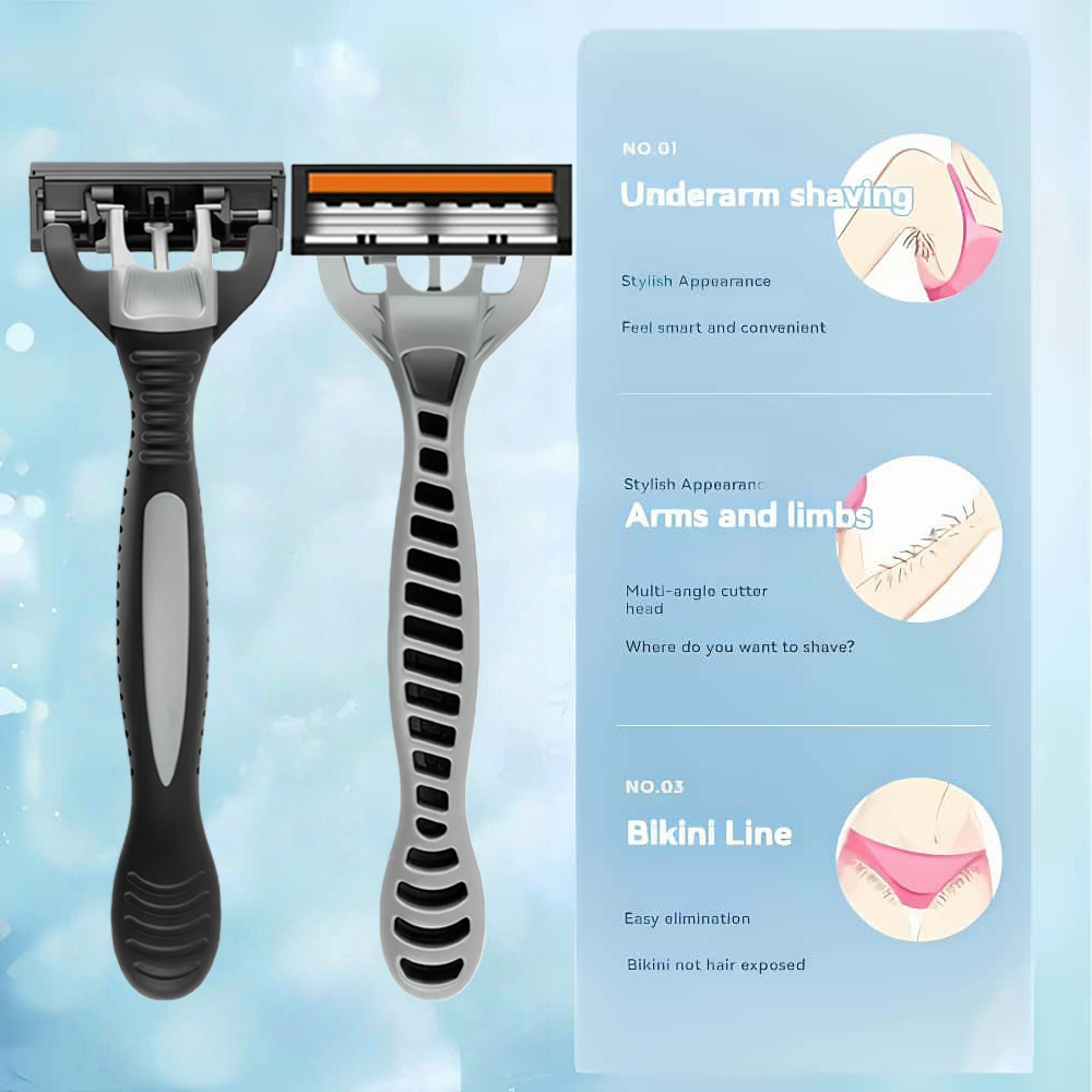 New Men's And Women's Manual Shaver Set, 3-Layer Blade Material Safe ...