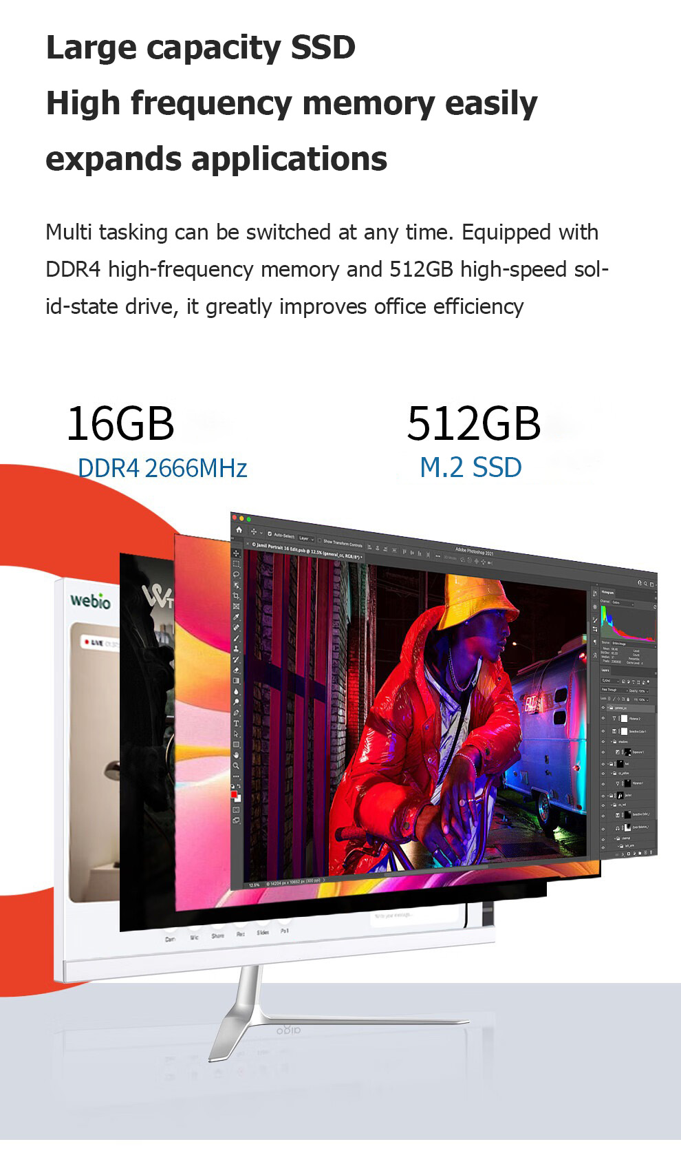 2026 New 24 Inch Intel Core I7 All In One Desktop Computer 16GB RAM Cn 11134208 820l4