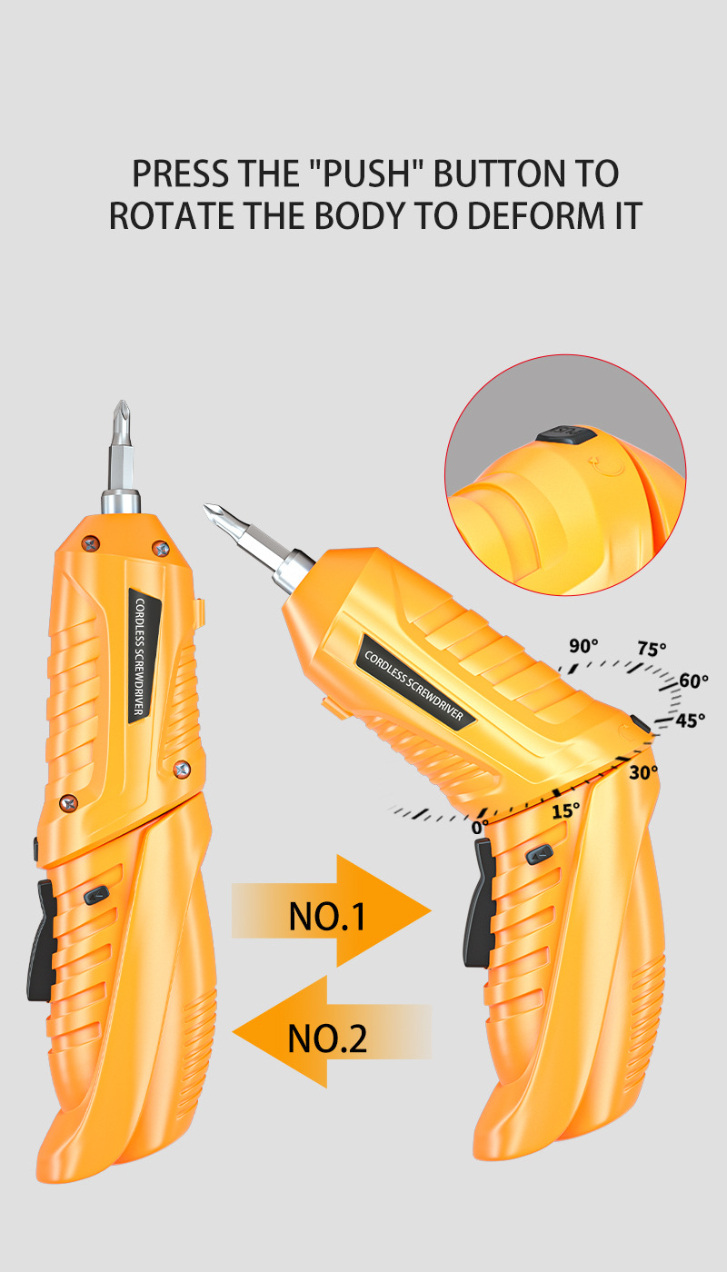 Folding Power Screwdriver Set, Portable & Compact, USB-C Charging ...