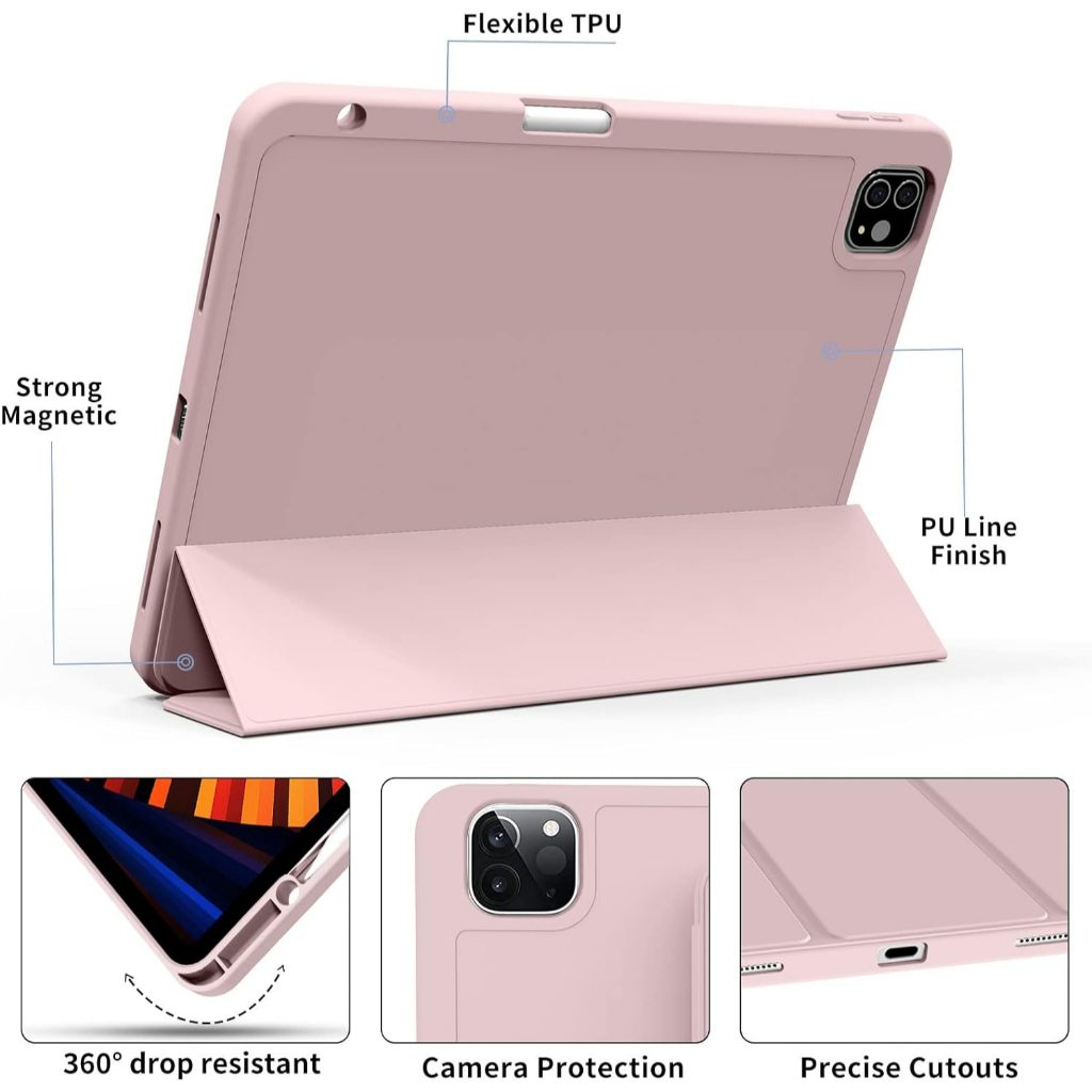 UncleZ Acrylic Clear Y-Fold Stand Case for Xiaomi Pad 7/6/5 Pro & Redmi ...