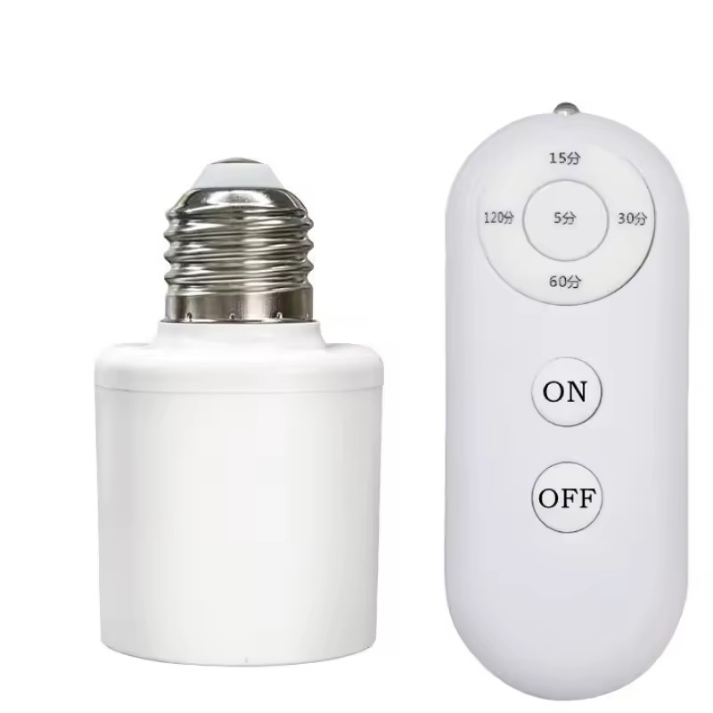 Smart bulb socket E27 wireless remote control switch LED lamp holder on ...