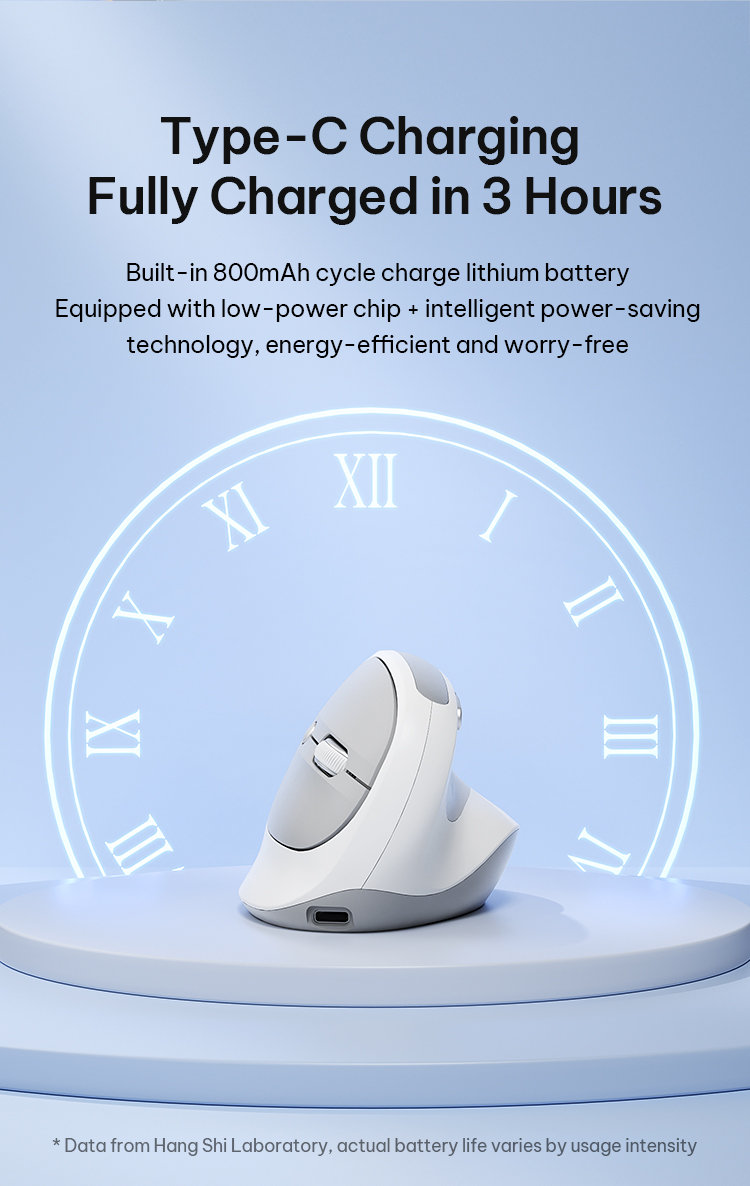 BOW MD390L Ergonomic Mouse 2.4G/Bluetooth/Wired Three-mode Mice ...