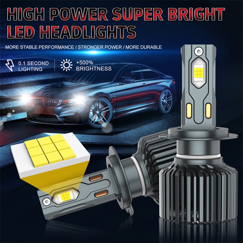 BULLVISION 2PCS Car Bulbs H4 LED Headlight H7 H11 HIR2 HB3 HB4 Led ...