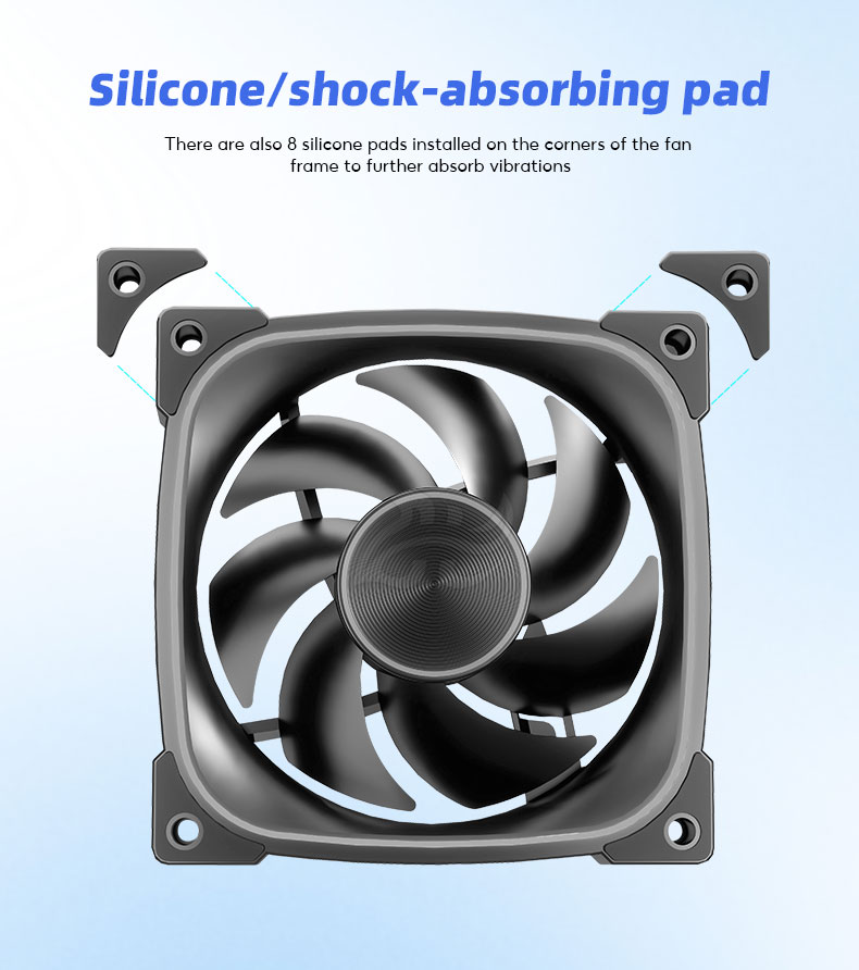 9Pro PC Case Fan 120mm, 5V 3-Pin Motherboard ARGB light Sync, 800-1600 ...