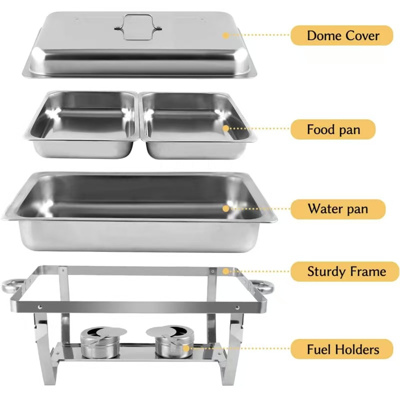 Stainless Steel Chafing Dish Food Warmer Stainless Dish Buffet Chafes ...