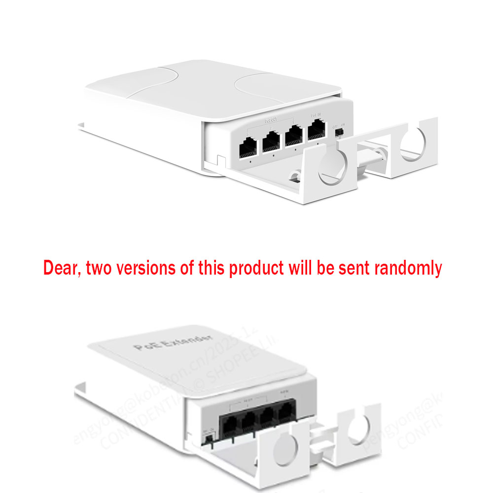 100Mbps 4 Port IP55 Waterproof POE Repeater 1 to 3 Network Switch PoE ...
