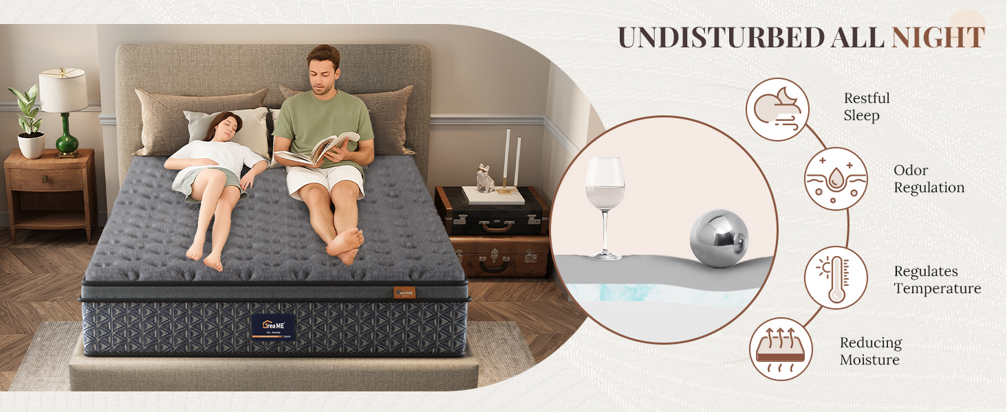 DreaMe 10.5inch Memory Foam Matress Spring Mattress 5 Star Hotel Deluxe ...