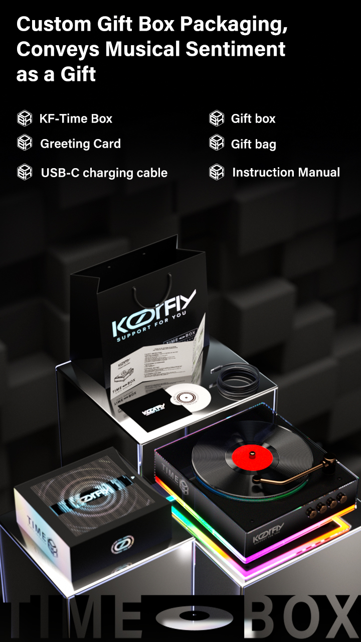 KORFLY KF-TIME BOX RGB Retro Bluetooth Speaker Dynamic RGB Ambient ...