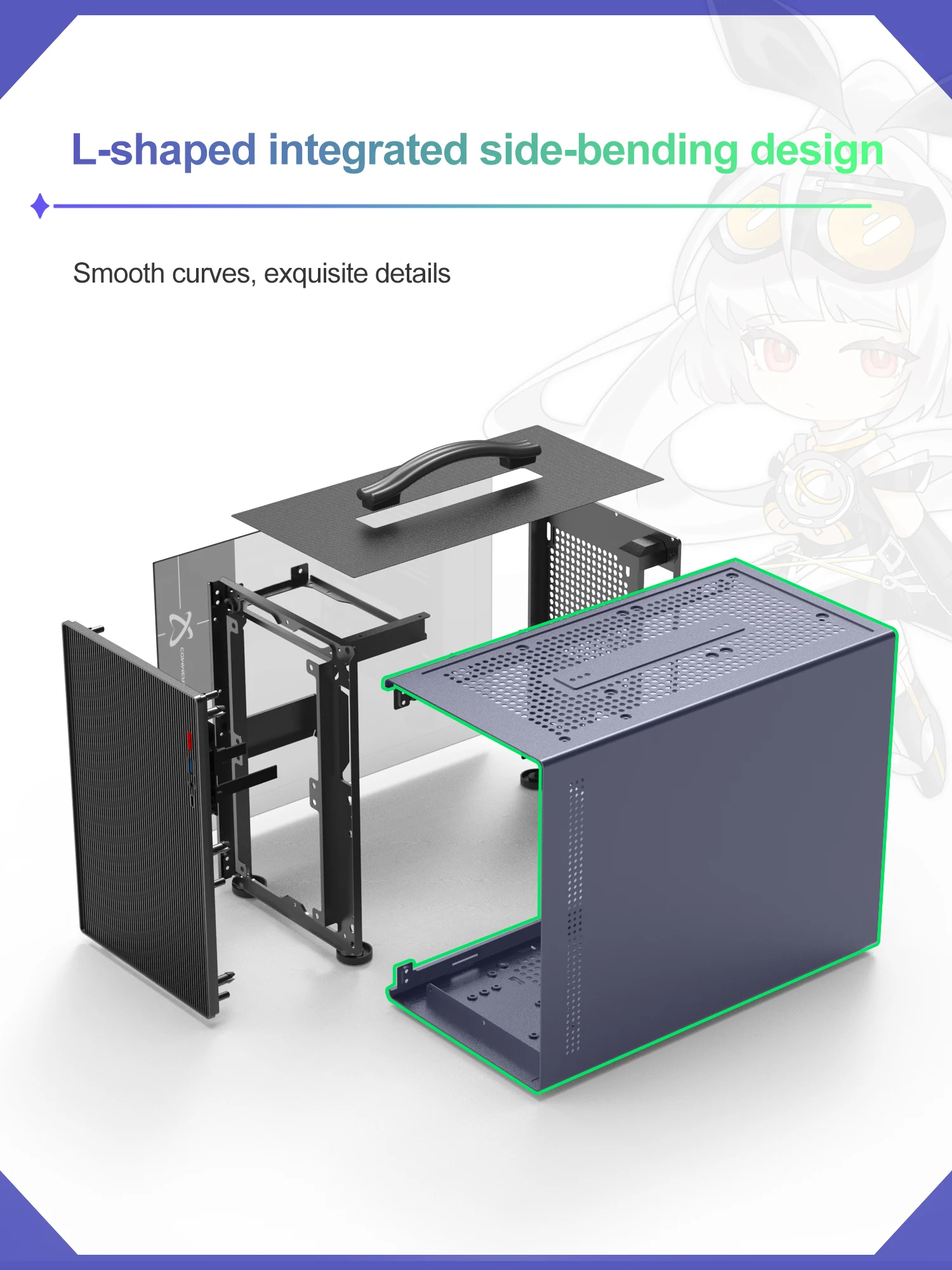 M1 Portable MATX/ITX Mini Tower Case, Compact Gaming PC Case with ...