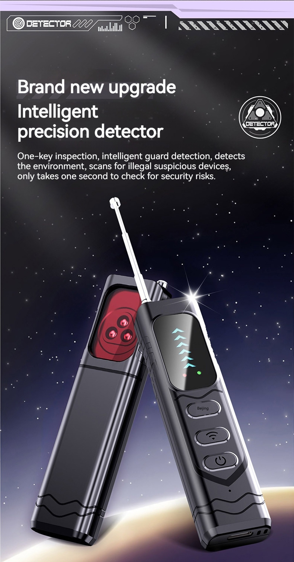 INSMART Mini Anti-Spy Camera Detector Wireless Signal Infrared Scanner ...
