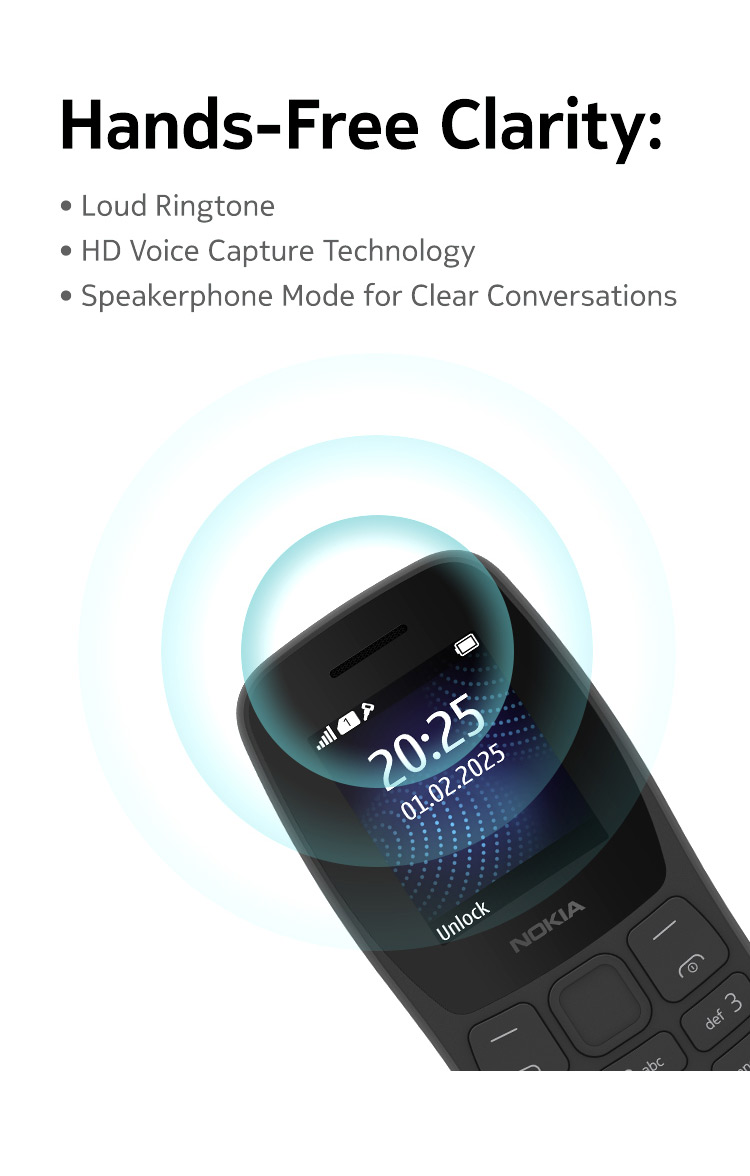 New Nokia&HMD 105 C/105 2G Brand New Keypad Basic Feature Phone FM ...
