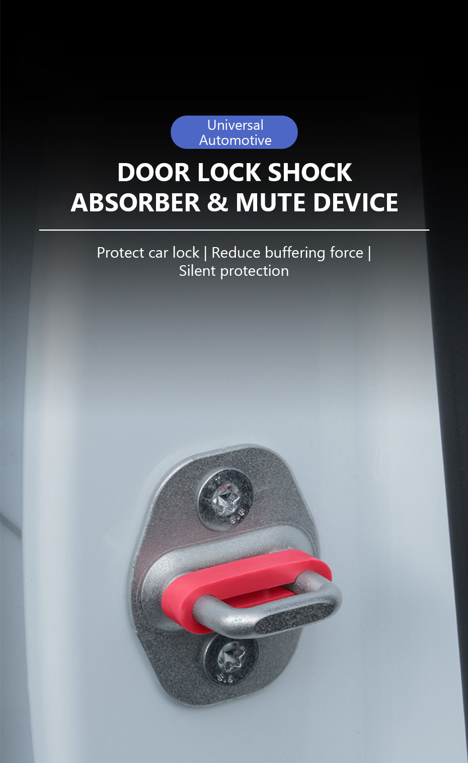 SEAMETAL 4pcs Car Door Lock Shock Absorber Pad Silicone Anti-Vibration ...