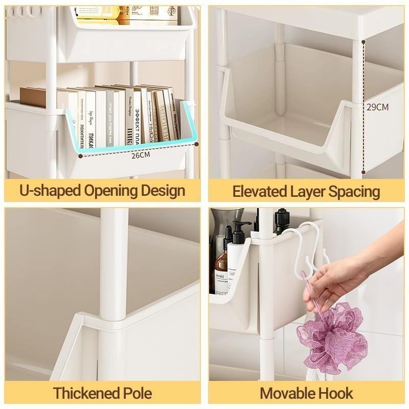 Organizer Rack Trolley Cart Organizer Shelf Table Organizer Storage ...
