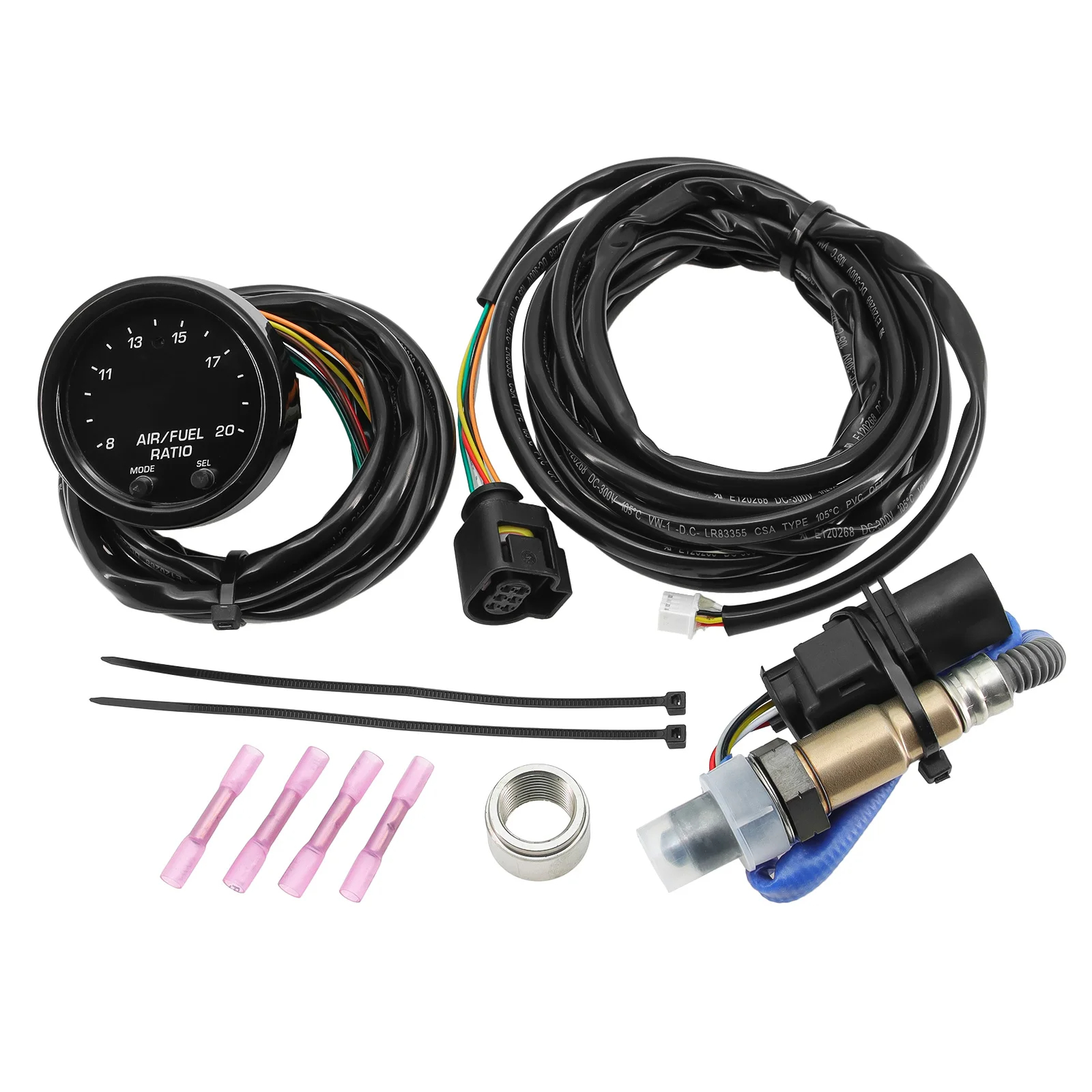 52MM Air Fuel Ratio Gauge Kit 0258017025 Wideband Oxygen Sensor AFR ...