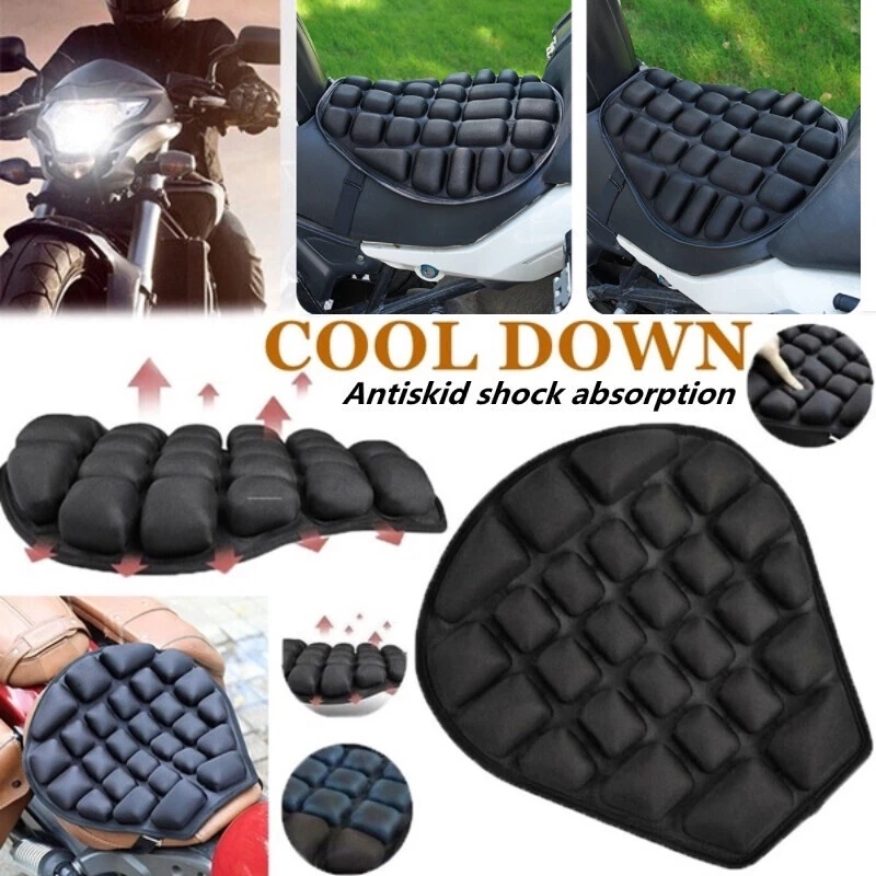 1Pc Premium Memory Foam Motorcycle Seat Cushion Air Flow Design ...