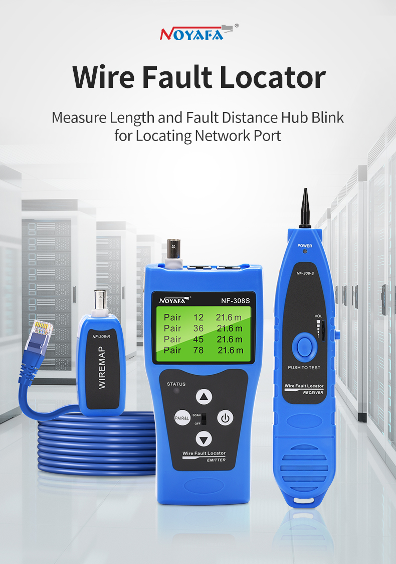 NOYAFA NF-308S Measure Network LAN Cable Length Cables Continuity Test ...