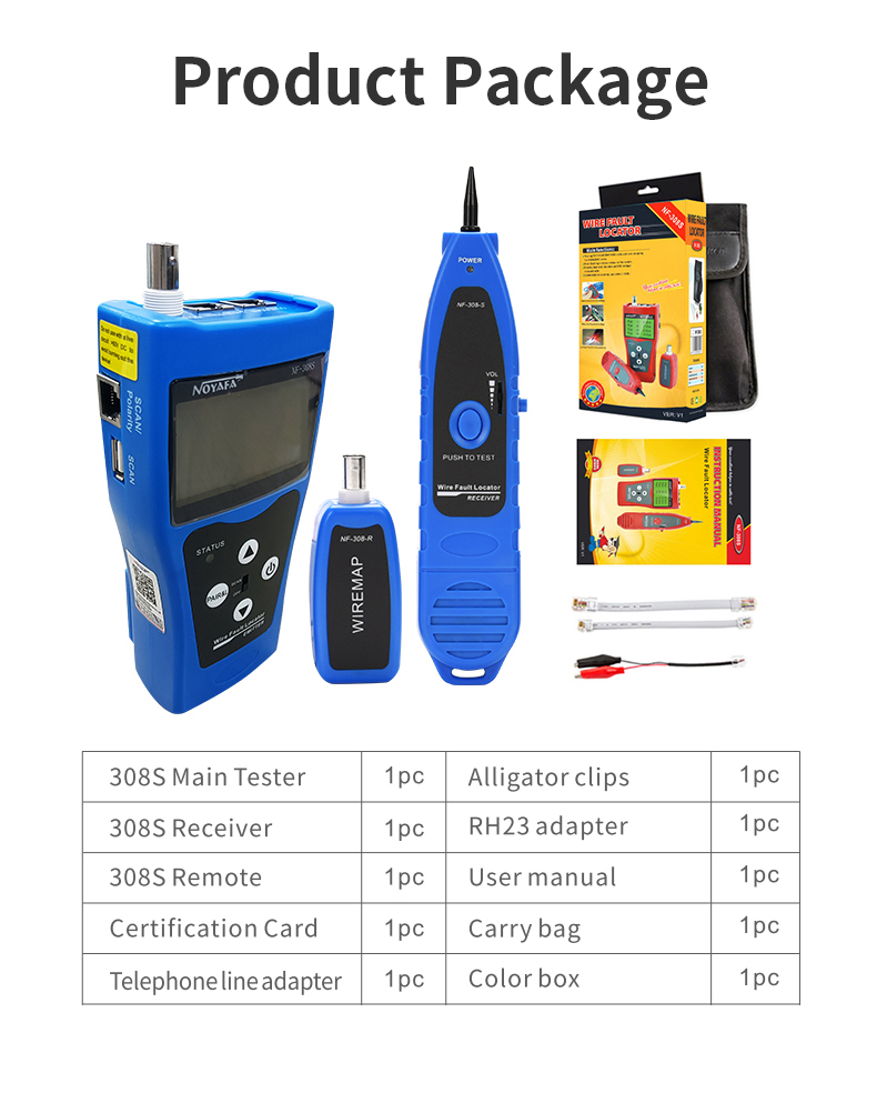 NOYAFA NF-308S Measure Network LAN Cable Length Cables Continuity Test ...