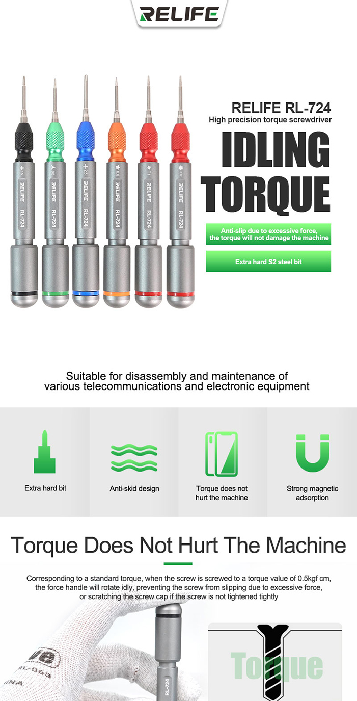 RELIFE RL-724 High-Precision Torque Screwdriver is Suitable For ...