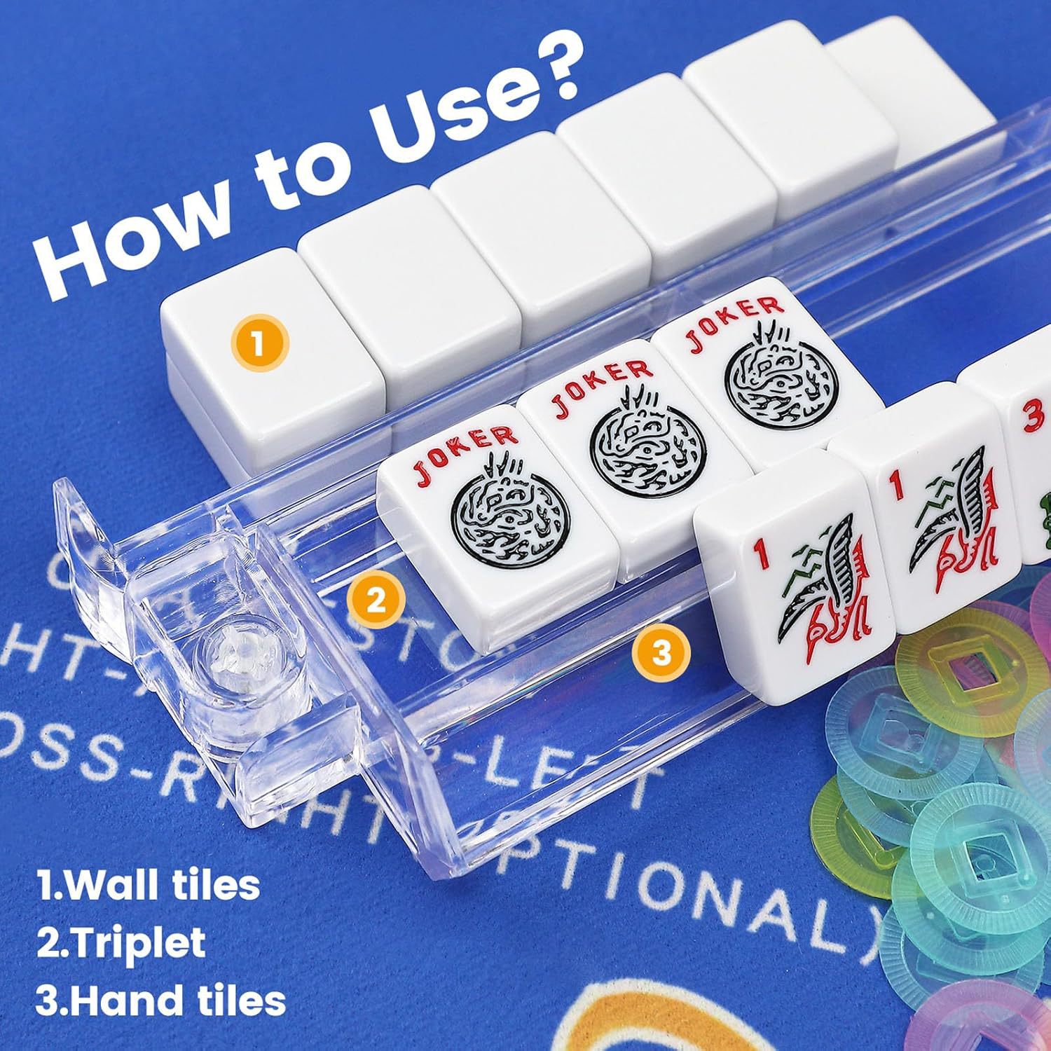 Mahjong Rack with Pushers,Clear Acrylic American Majiang Tile Rack ...