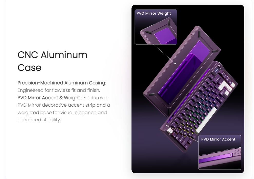 Akko MOD007 V5 HE Magnetic Keyboard with Display Screen 75% RT 0.005mm ...